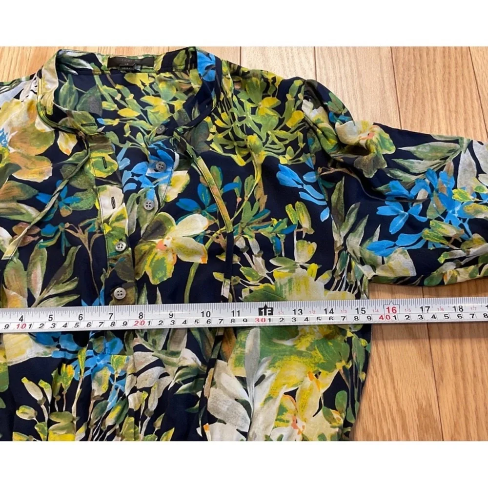 J. Crew Watercolor Floral Silk Dress